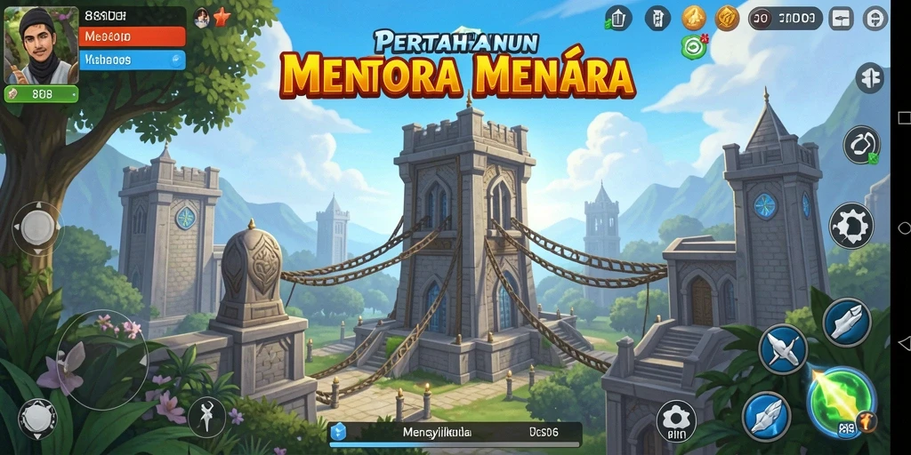 Gameplay seru Tower Defense di 88ID dengan menara yang bervariasi.