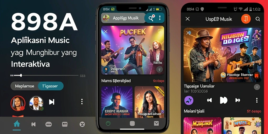 Tampilan gameplay interaktif dari aplikasi musik 898A yang seru.