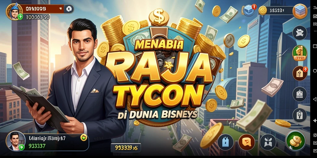 Screenshot utama 93337 menunjukkan gameplay seru saat mengelola bisnis Tycoon.
