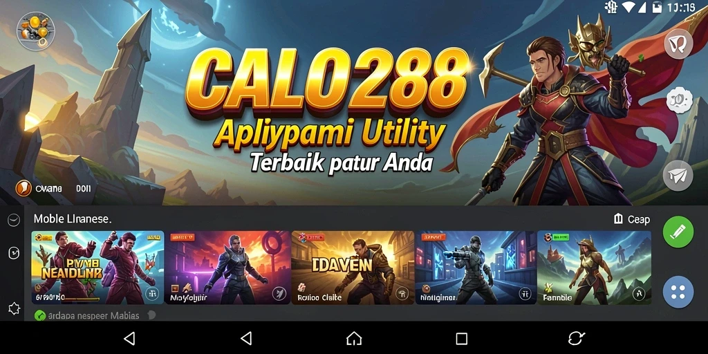 Tampilan utama <strong>CALO288</strong> menunjukkan berbagai fitur Utility yang bermanfaat.