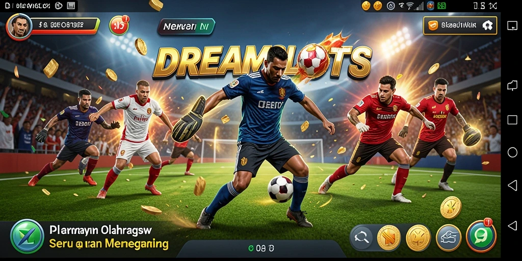 Tampilan gameplay menarik dalam permainan olahraga DREAMSLOTS.