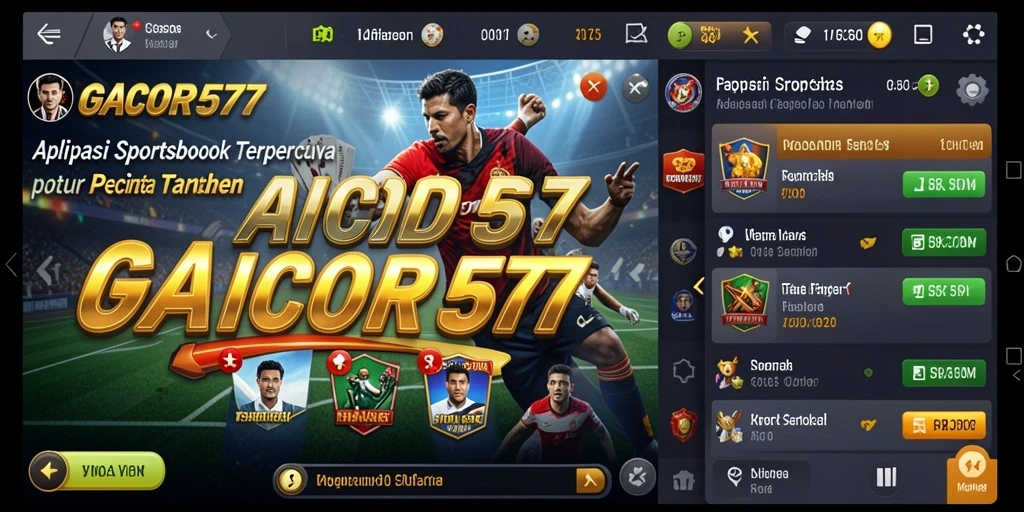 Tampilan screenshot <strong>GACOR577</strong> menampilkan antarmuka taruhan olahraga yang menarik.