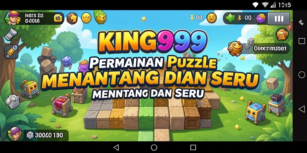 Tampilan gameplay KING999 dengan berbagai puzzle menantang.