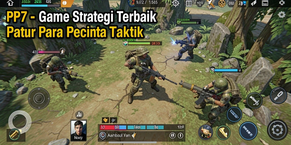 Tampilan permainan PP7 menunjukkan strategi dan taktik yang mendalam.