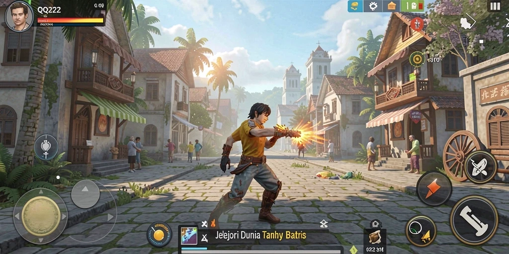 Gambaran gameplay Open World yang menakjubkan dalam QQ222.