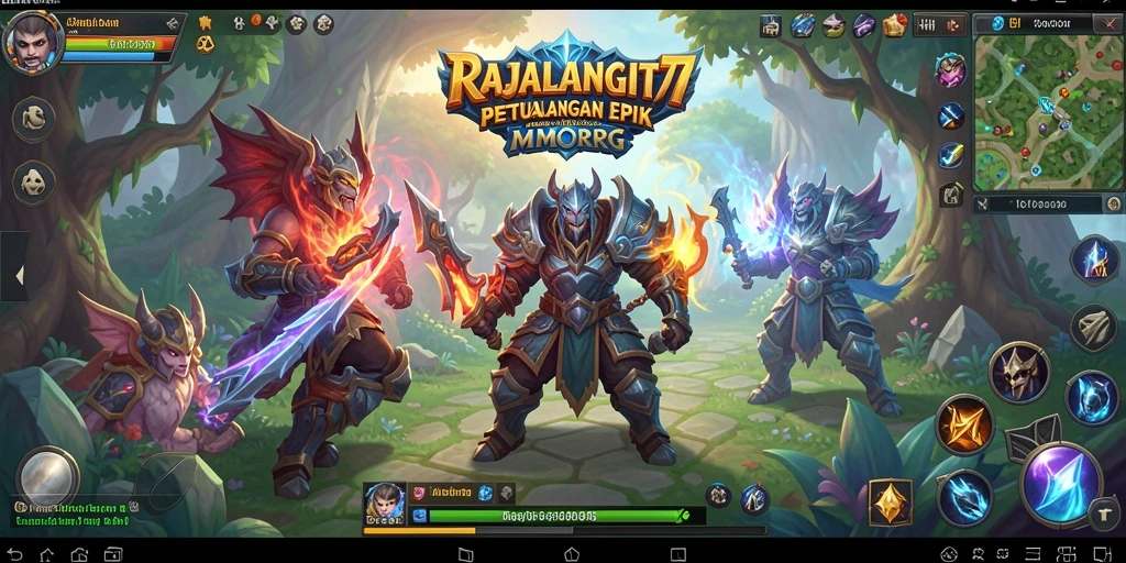 Tampilan gameplay menarik dalam dunia RAJALANGIT77 yang luas.