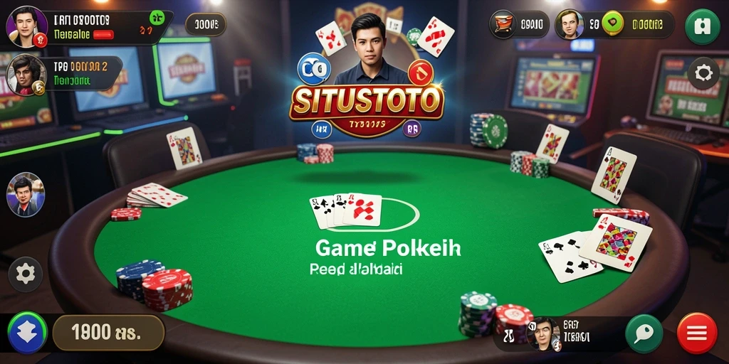 Tampilan gameplay poker yang seru dan interaktif di SITUSTOTO.