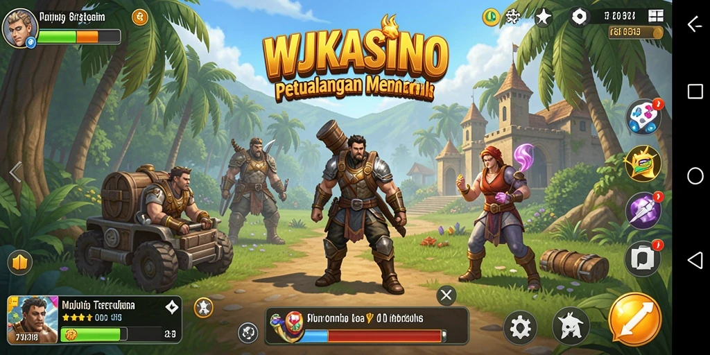 Screenshot gameplay WJKASINO yang menampilkan petualangan seru di dunia terbuka.